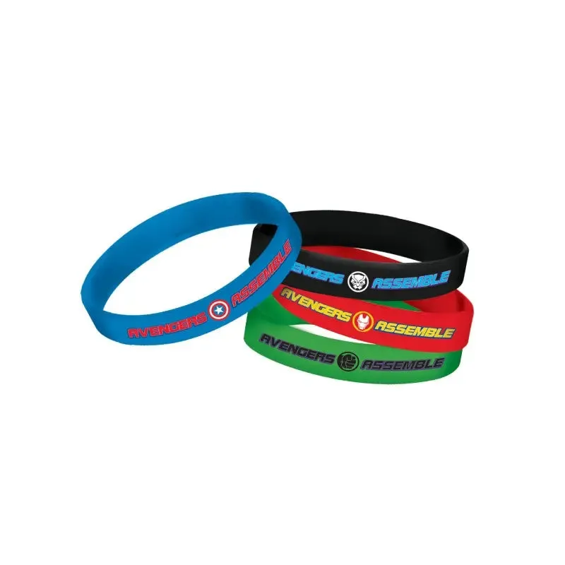 Marvel Avengers Powers Unite Silicone Bracelets - Pack of 4