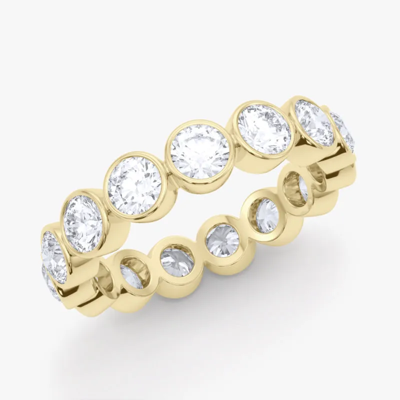 Men's Round Cut Bezel Diamond Eternity Band