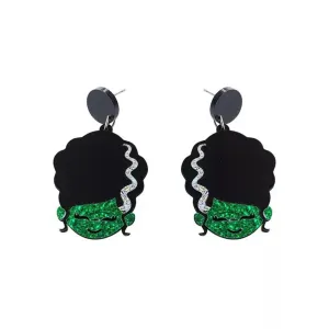 Mrs Frankenstein Earrings - Halloween Jewelry, Handmade Earrings, Handmade Jewelry, Halloween Jewelry, Bride of Frankenstein, Monster Mash