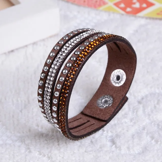 New Fashion  Leather Bracelet! Factory Discount Prices, Charm Bracelet!1 Free Shipping!