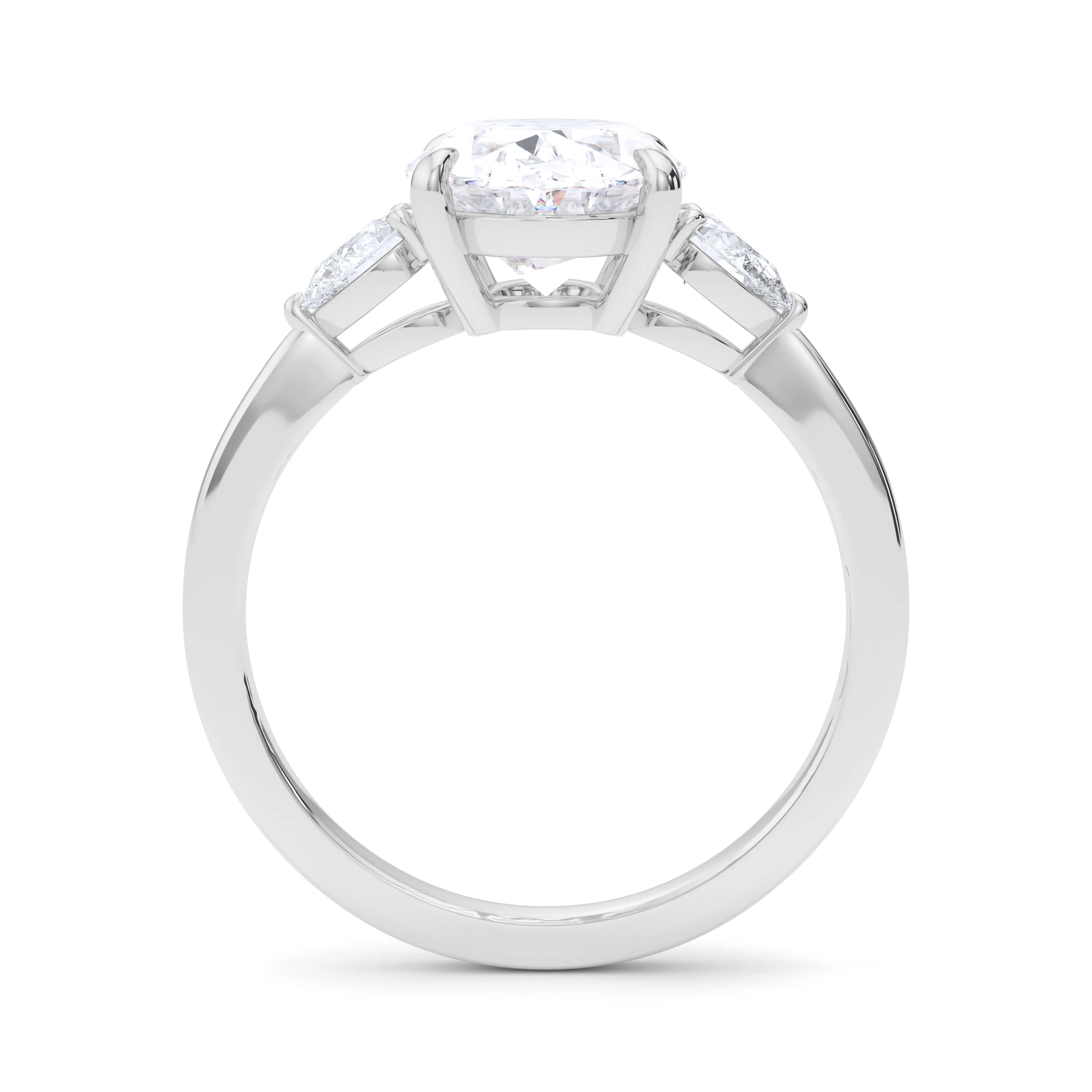 Oval And Pear Cut Diamond Ring