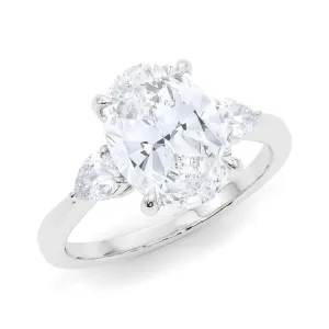 Oval And Pear Cut Diamond Ring