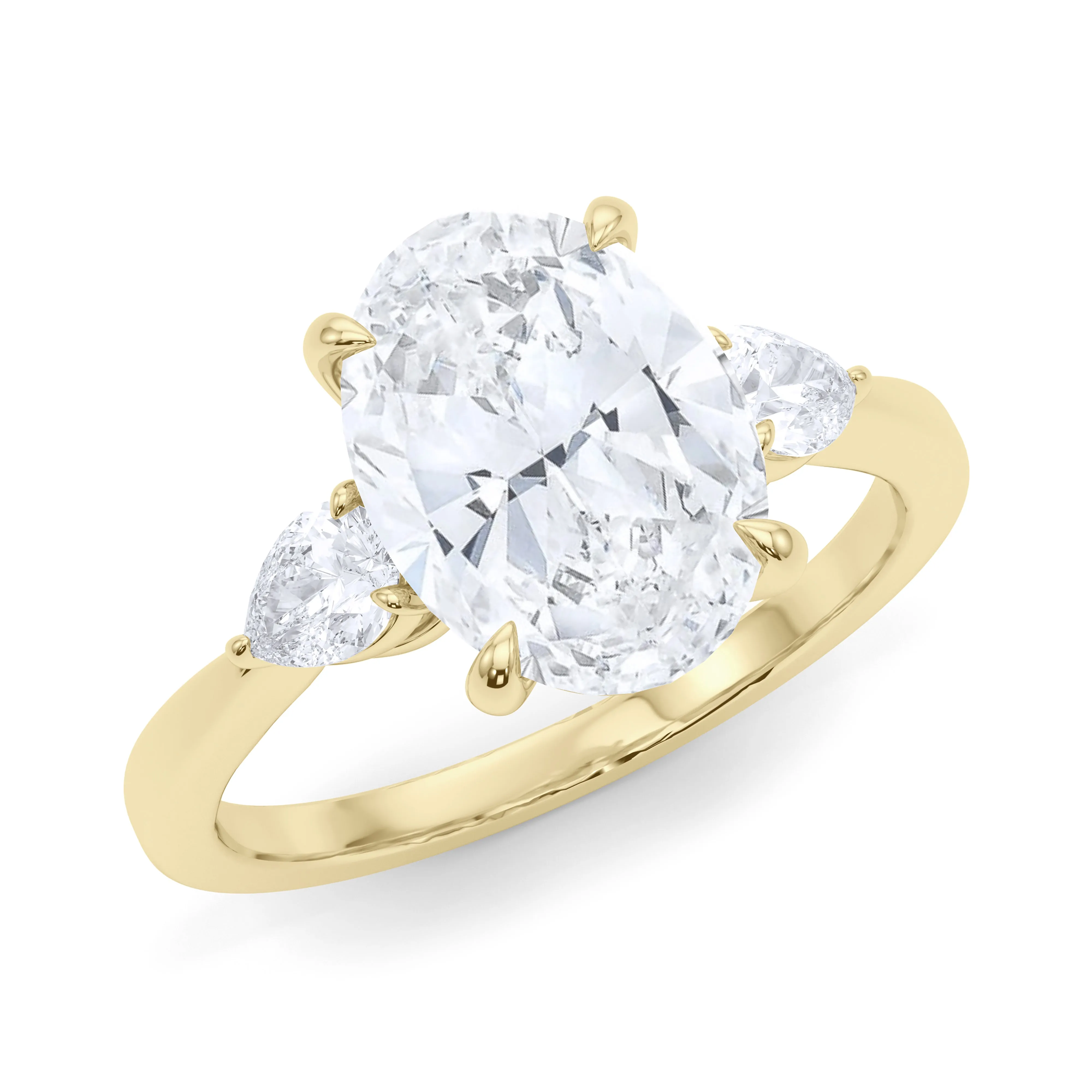 Oval And Pear Cut Diamond Ring