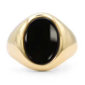 Oval Onyx Set Signet Ring By Tiffany - 18ct Yellow Gold