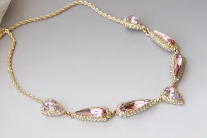 PINK CRYSTAL NECKLACE