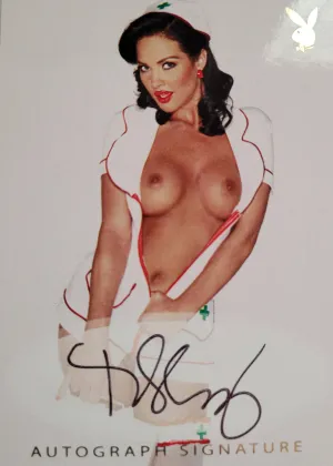 PLAYBOY'S TOO HOT TO HANDLE GOLD AUTOGRAPH SIGNATURE TF1 TIFFANY FALLON