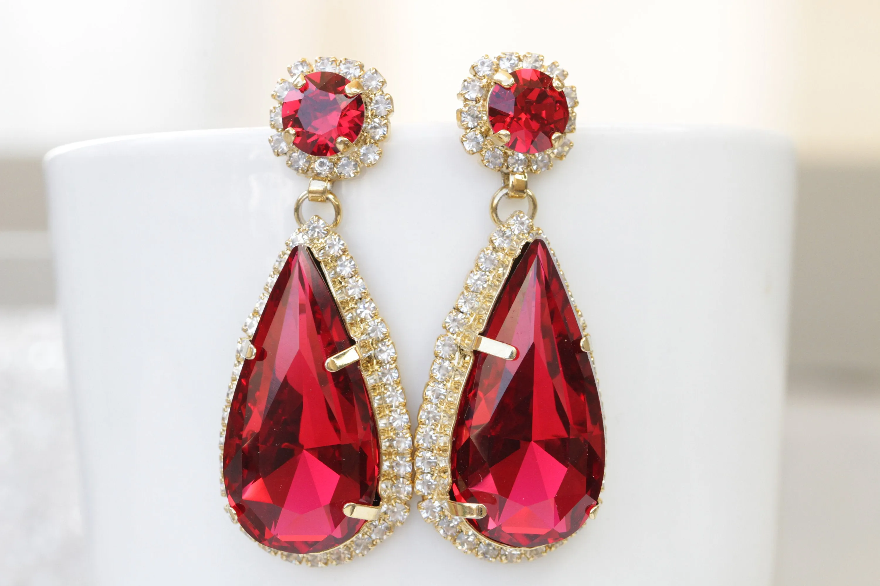 Red Rebeka EARRINGS