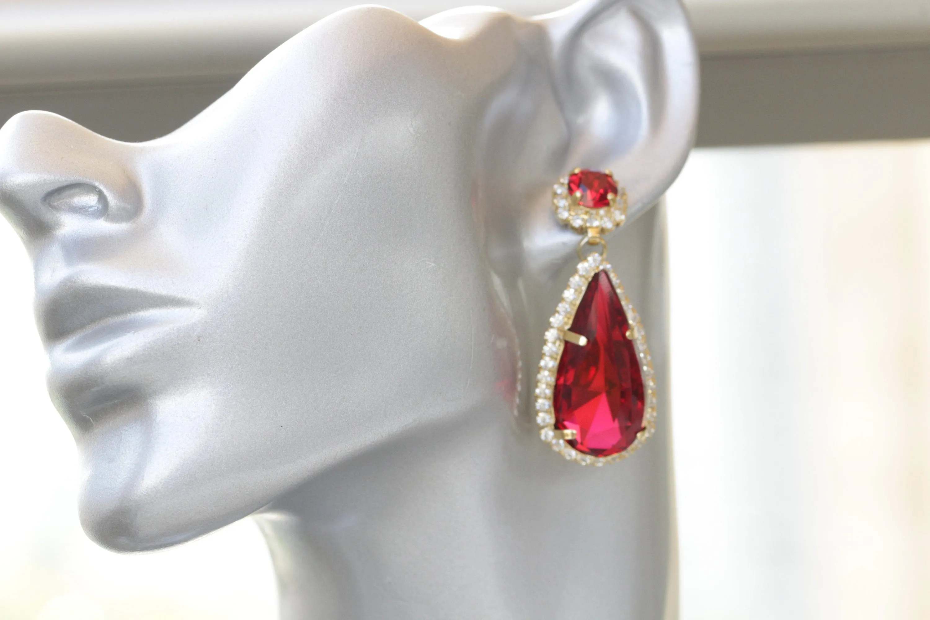 Red Rebeka EARRINGS