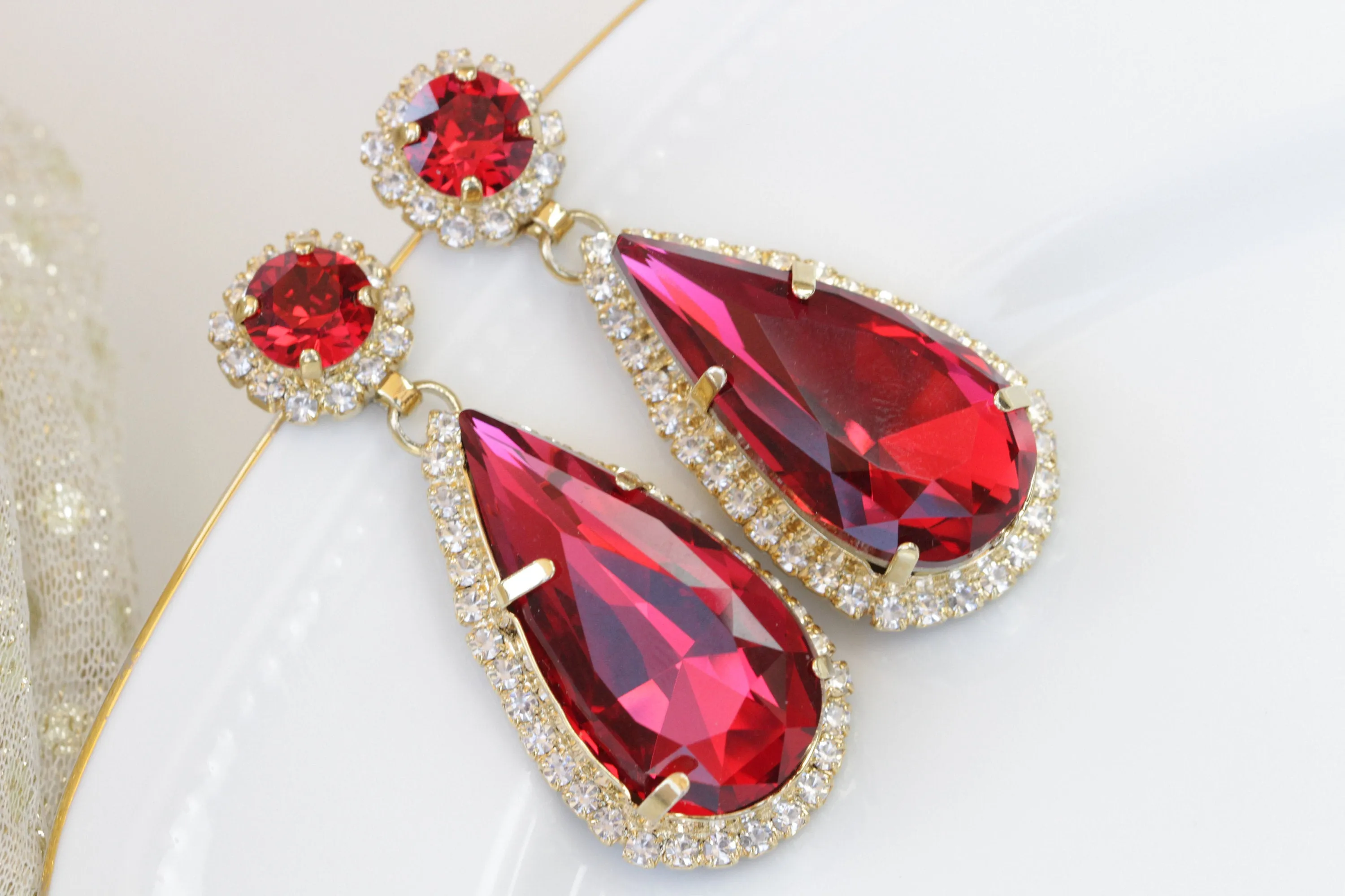 Red Rebeka EARRINGS