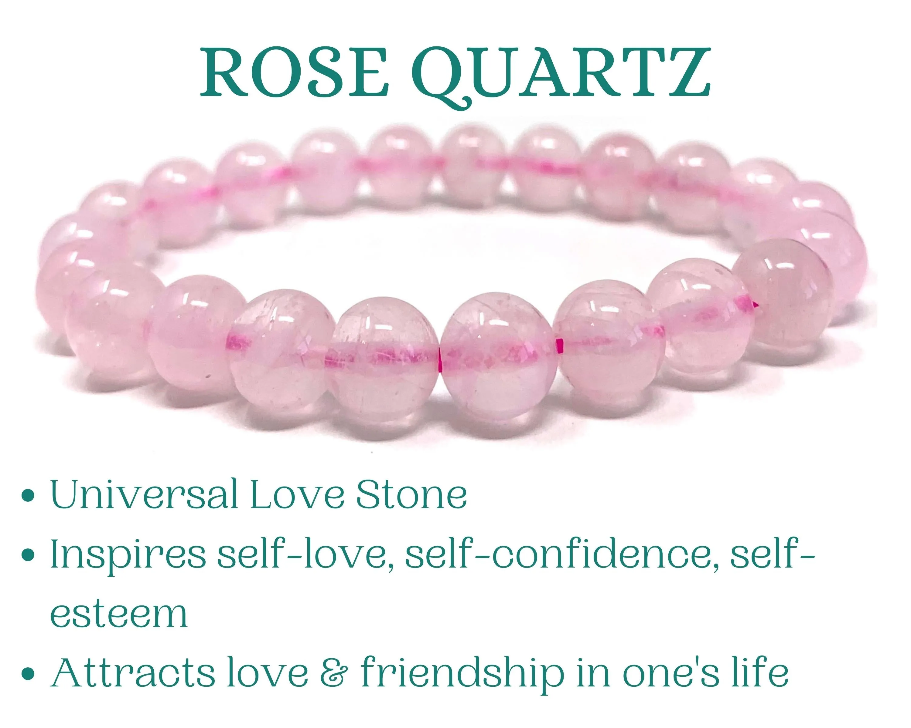 Rose Quartz Beaded Crystal Bracelet