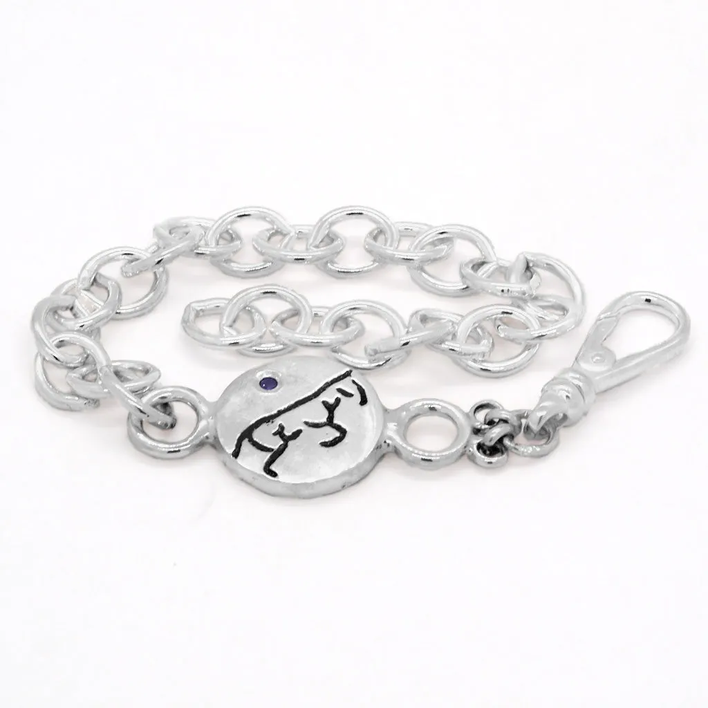 Sage the Horse Spanish Link Chain Bracelet