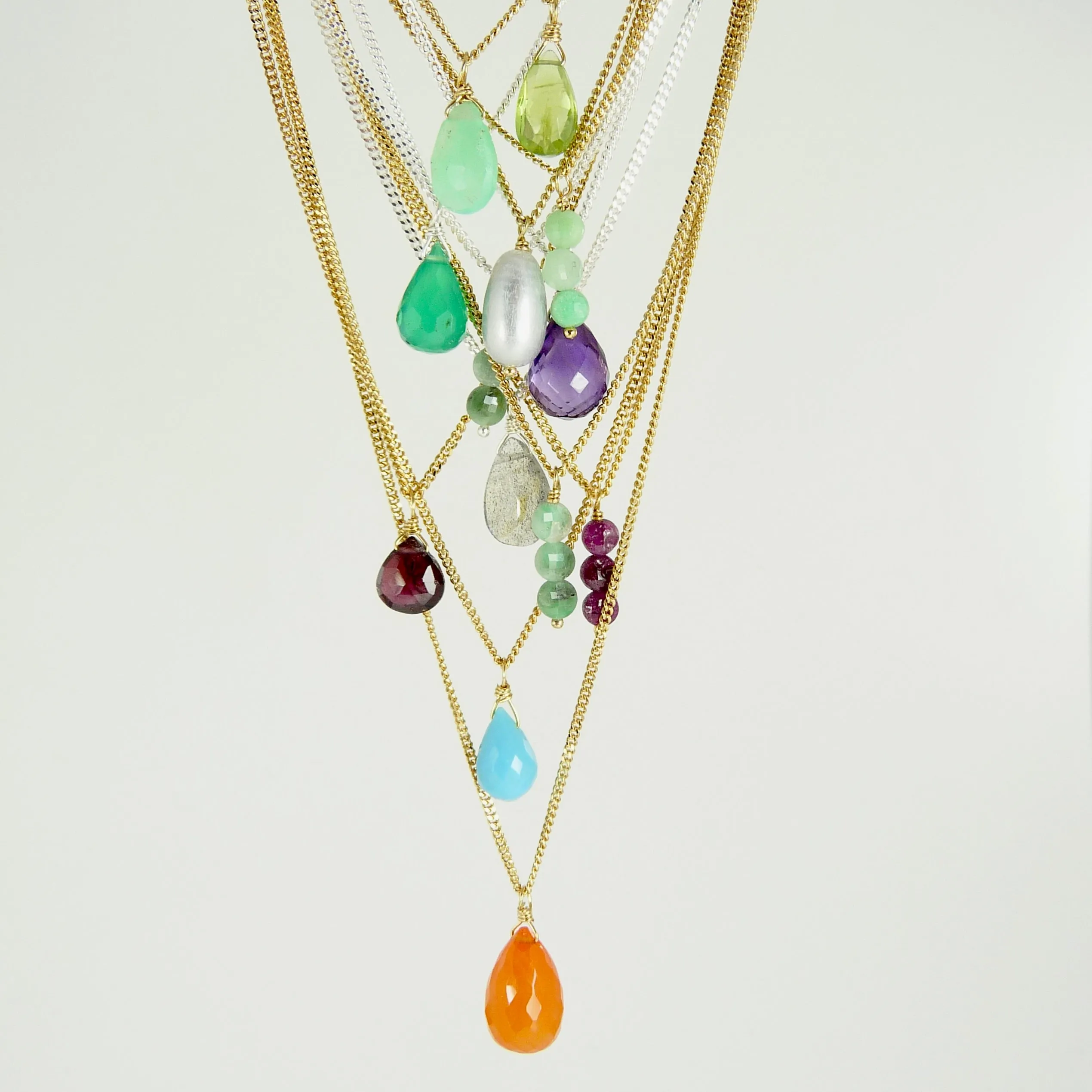 Scarlett Semi Precious Gemstone Necklaces