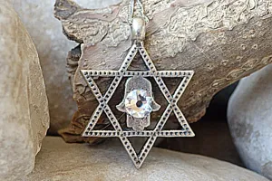 Silver Star of David Necklace