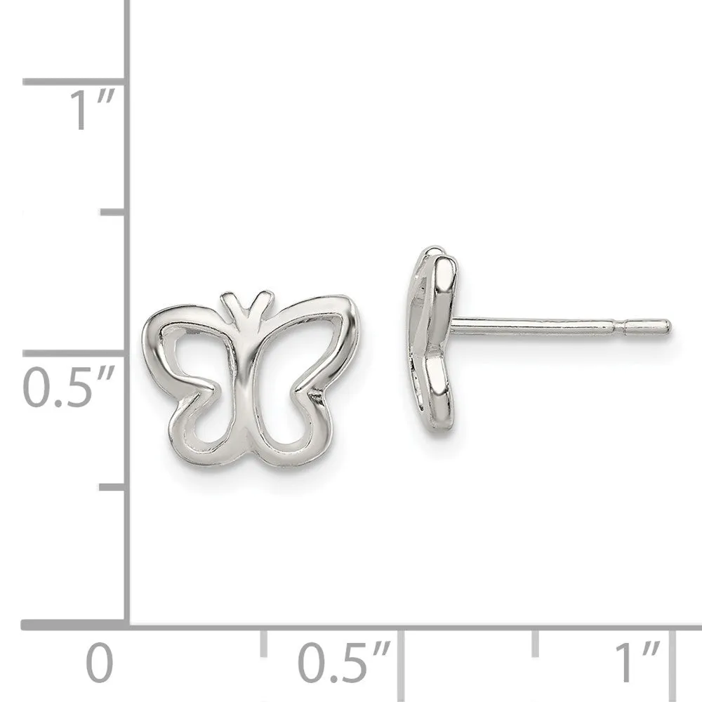 Sterling Silver Butterfly Post Earrings