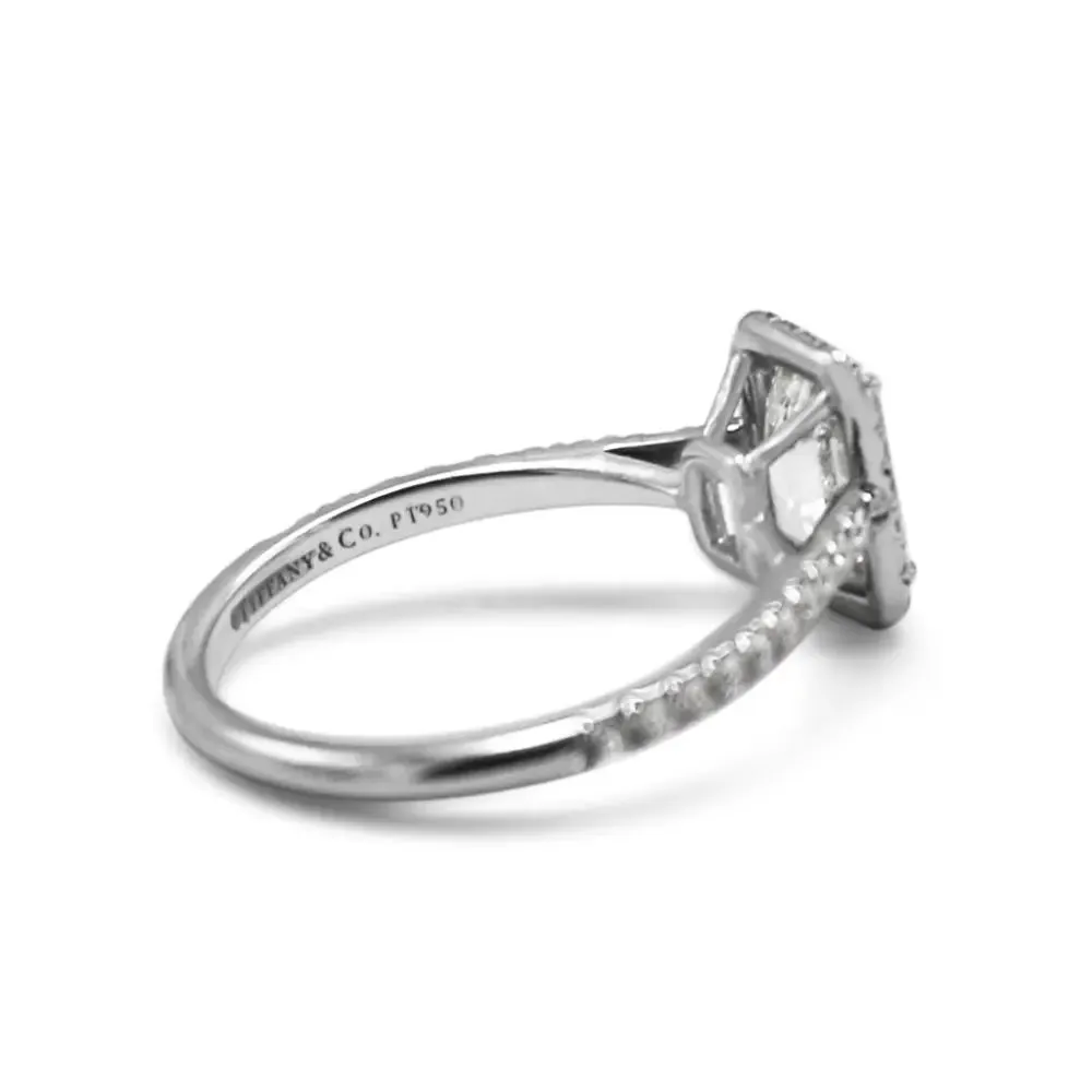 Tiffany & Co. GIA Certificated Emerald Cut Diamond Ring - Platinum