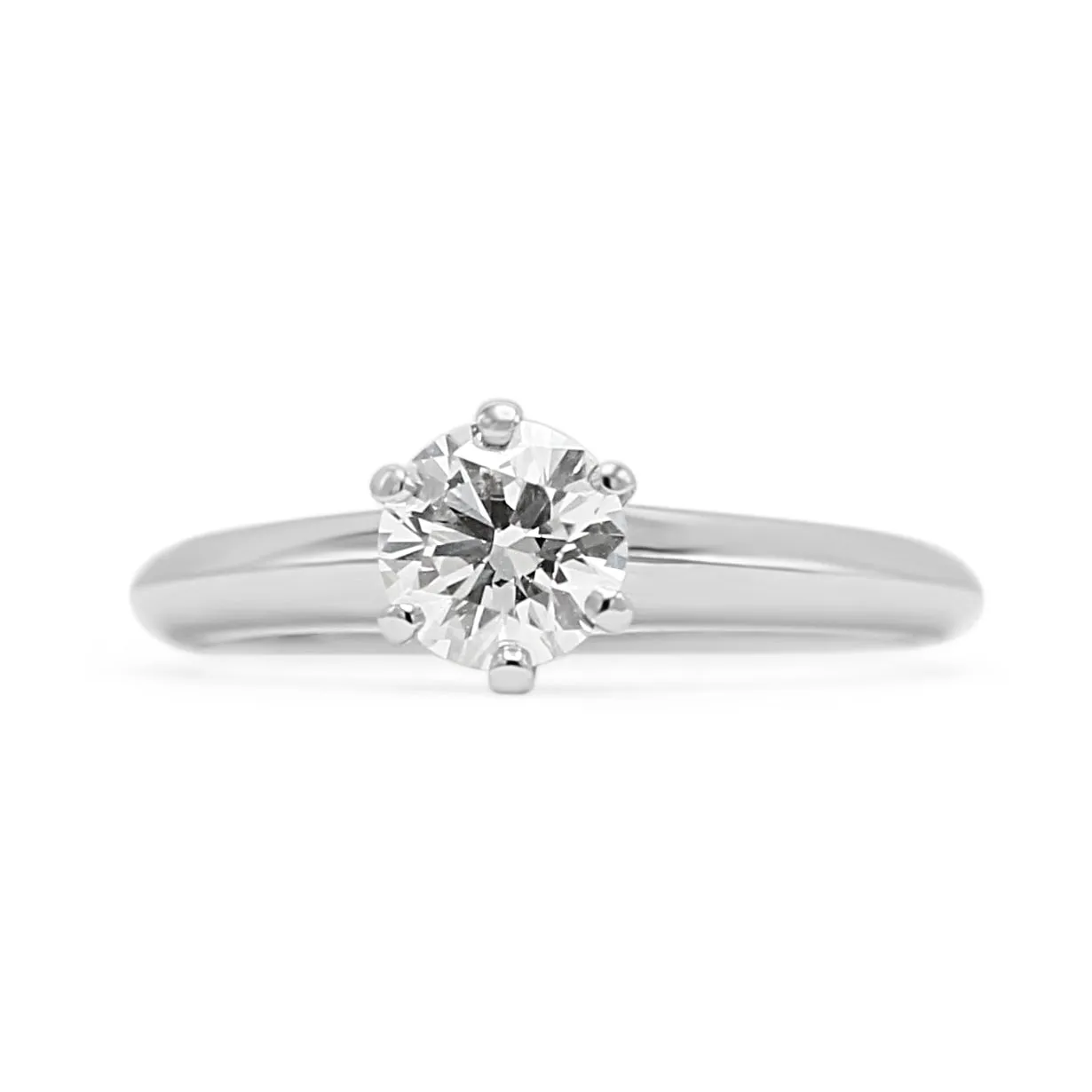 Tiffany & Co. Platinum Solitaire 0.67ct Diamond Ring