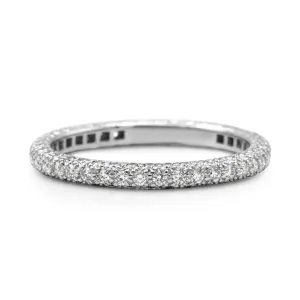 Tiffany Pave Diamond Narrow 2mm Etoile Eternity Band Ring