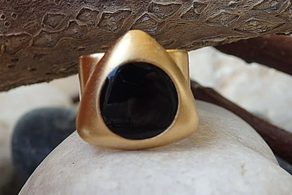 Triangular Gold Ring