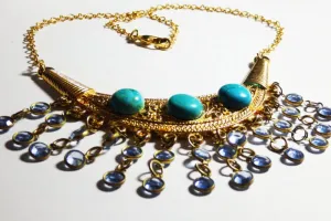 Tribal turquoise necklace