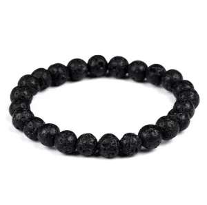 YUMUZ Hot Selling Natural Stone bead Buddha Bracelets Black Lava bracelet pulseras mujer Men Women